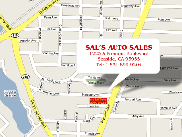 Sal's Auto Sales | 1223-A Fremont Boulevard, Seaside, CA 93955 | Tel.: 1.831.899.9204